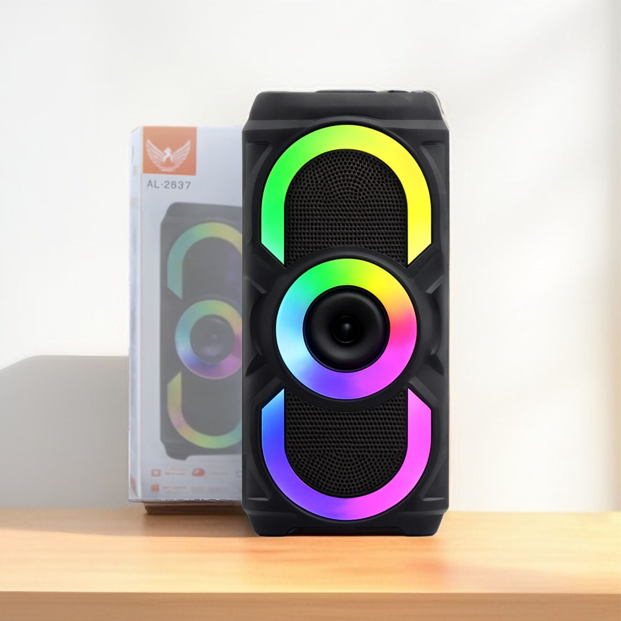 Caixa De Som Bluetooth 30w Led Rgb Altomex Al-3637