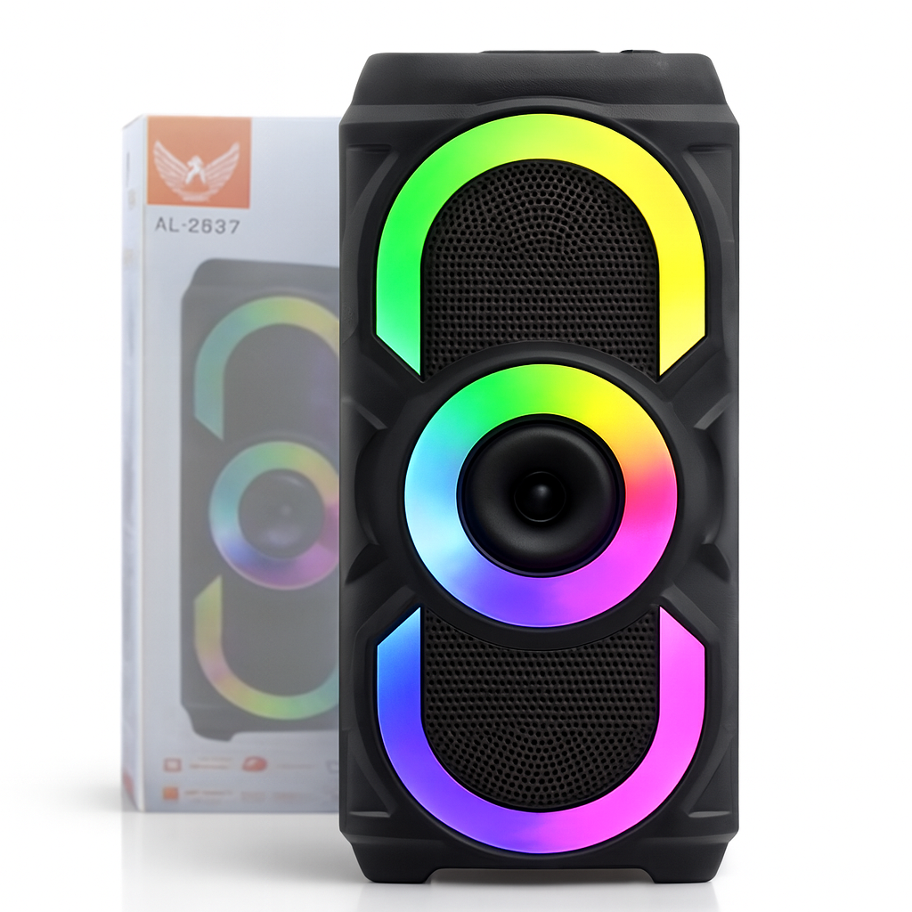 Caixa De Som Bluetooth 30w Led Rgb Altomex Al-3637