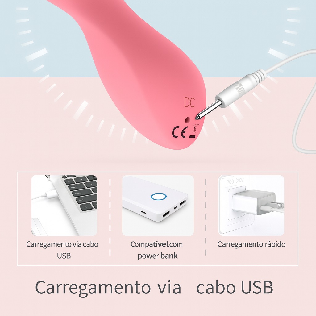 Massageador Portátil em Silicone – Bem-estar e Relaxamento Onde Você Estiver