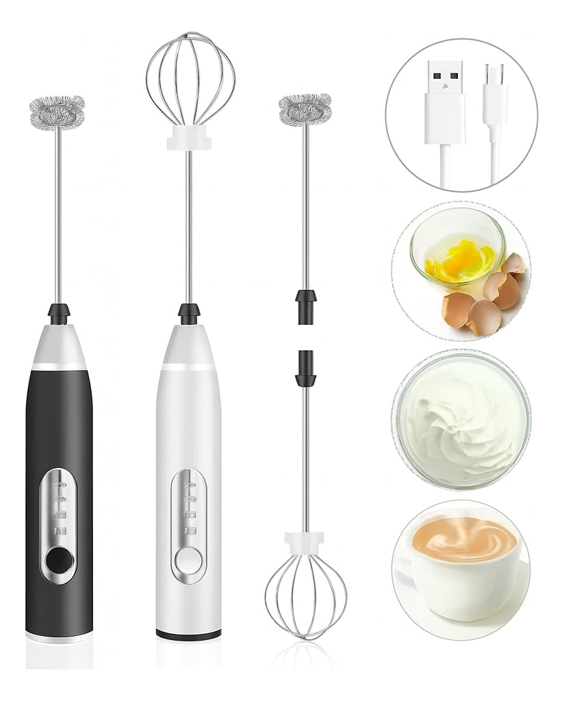 Mini Mixer Elétrico Recarregável Multiuso Para Bebidas E Ovo