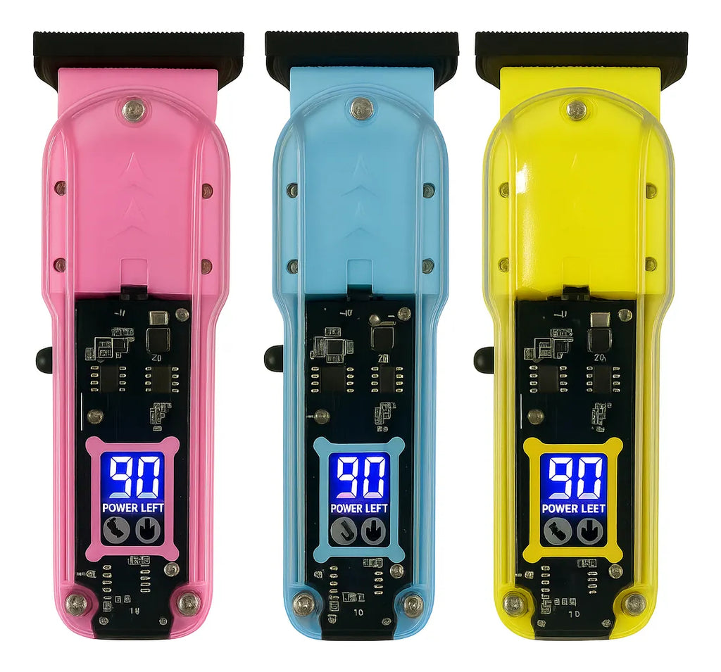 Máquina de Cortar Cabelo Transparente com Visor Digital – TY-8268