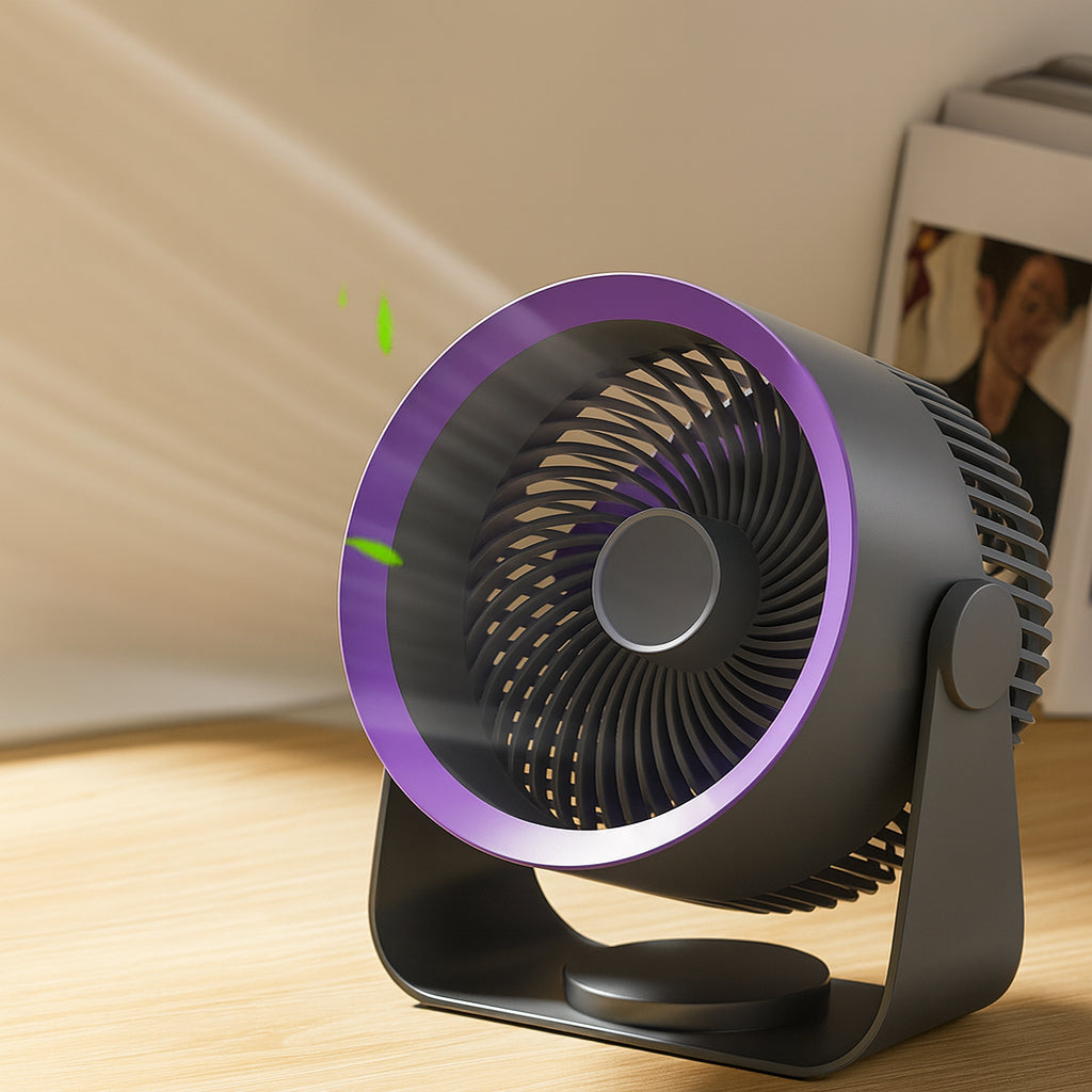 Ventilador De Mesa Super Silencioso Sem Fio Portátil
