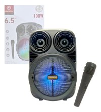 Caixa de Som Bluetooth Portátil 100W com Microfone – Kapbom KA-8201